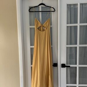 DISSH Mustard Backless Maxi Dress